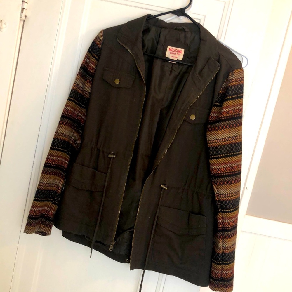 Army green utility jacket